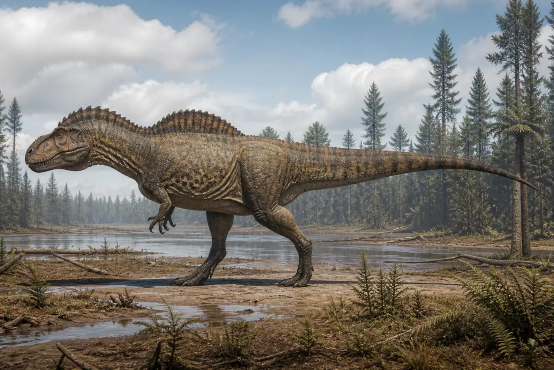 Acrocanthosaurus (Acrocanthosaurus atokensis) · scientific reconstruction