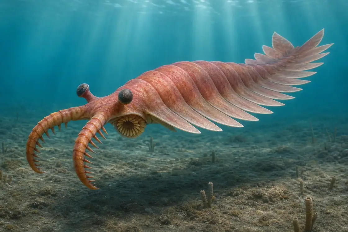 Anomalocaris (Anomalocaris canadensis) · Reconstitution originale générée par IA
