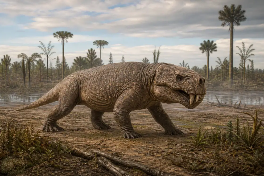 Anteosaurus (Anteosaurus magnificus) · scientific reconstruction