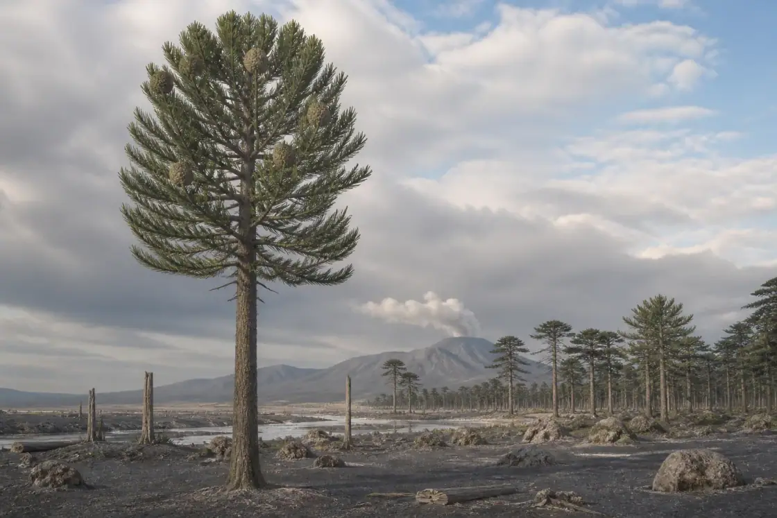 Araucaria mirabilis (Araucaria mirabilis) · scientific reconstruction