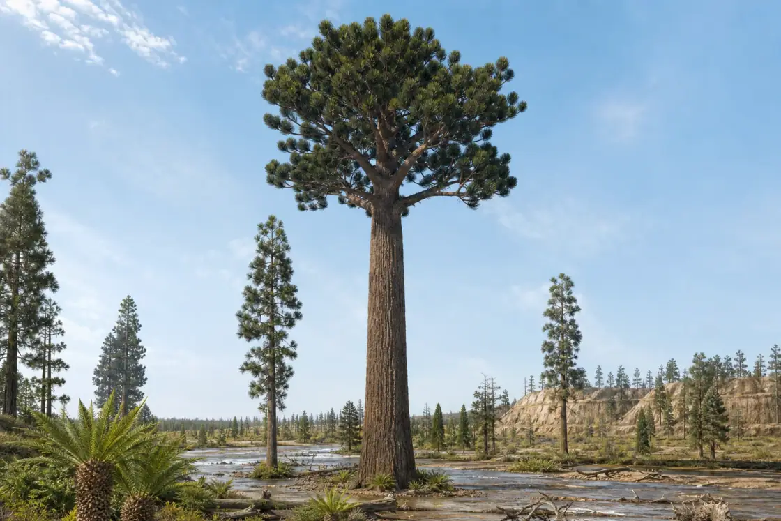 Araucarioxylon (Araucarioxylon arizonicum) · scientific reconstruction