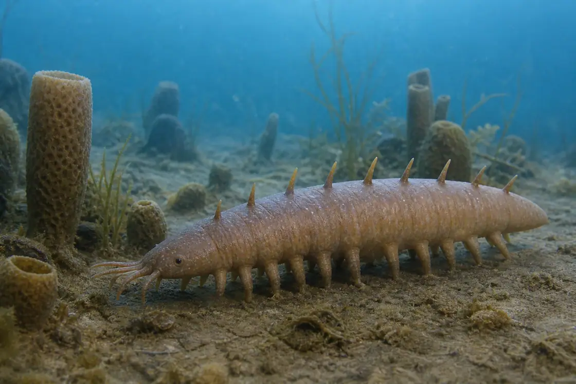 Aysheaia (Aysheaia pedunculata) · scientific reconstruction