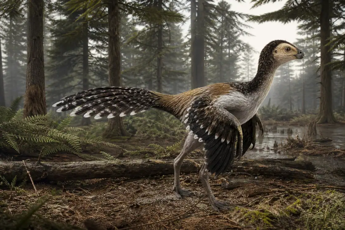 Caudipteryx (Caudipteryx zoui) · scientific reconstruction