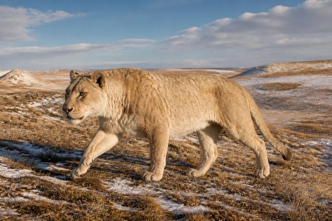 Cave Lion (Panthera spelaea) · scientific reconstruction