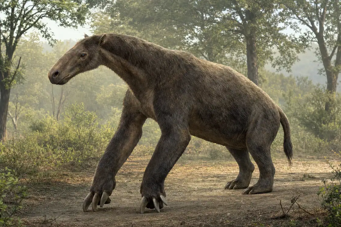Chalicotherium (Chalicotherium goldfussi) · scientific reconstruction