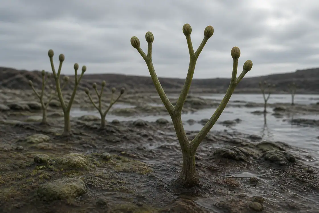 Cooksonia (Cooksonia pertoni) · scientific reconstruction