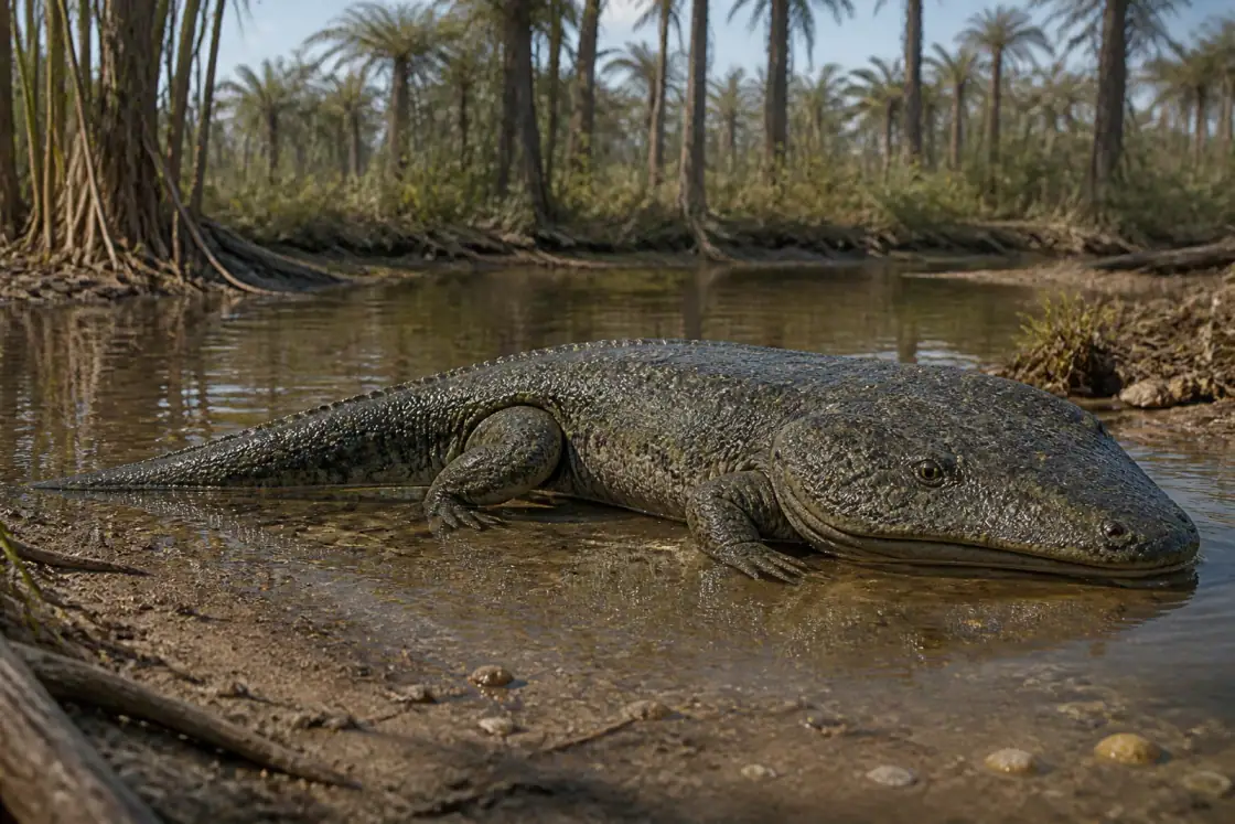 Cyclotosaurus (Cyclotosaurus robustus) · scientific reconstruction
