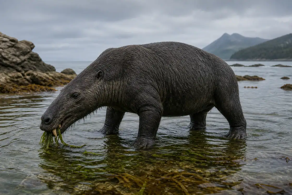 Desmostylus (Desmostylus hesperus) · scientific reconstruction