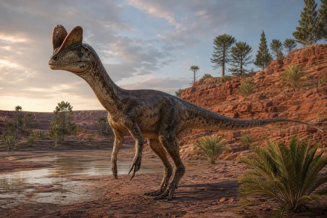 Dilophosaurus (Dilophosaurus wetherilli) · scientific reconstruction