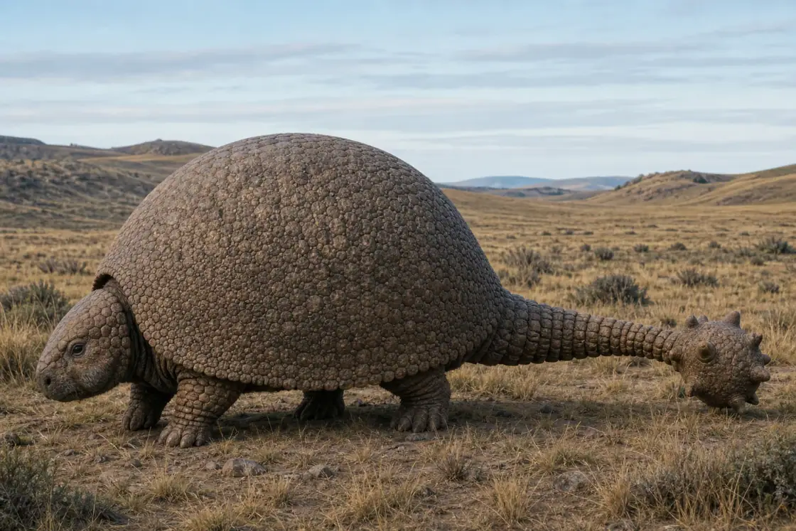 Doedicurus (Doedicurus clavicaudatus) · scientific reconstruction