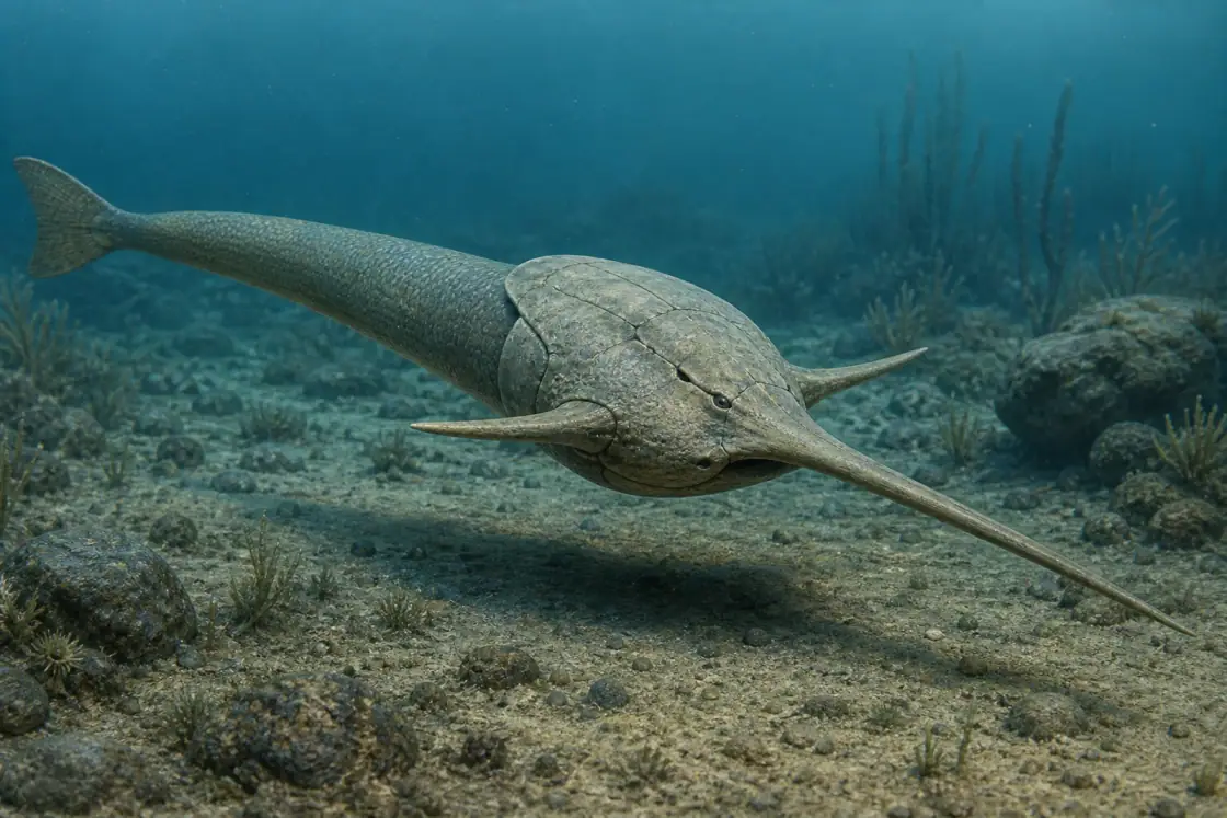 Doryaspis (Doryaspis nathorsti) · scientific reconstruction