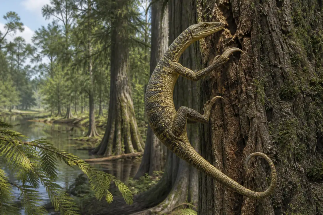 Drepanosaurus (Drepanosaurus unguicaudatus) · scientific reconstruction