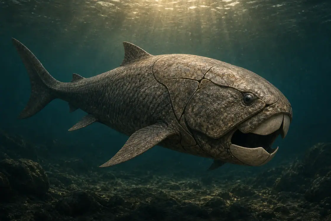 Dunkleosteus (Dunkleosteus terrelli) · scientific reconstruction