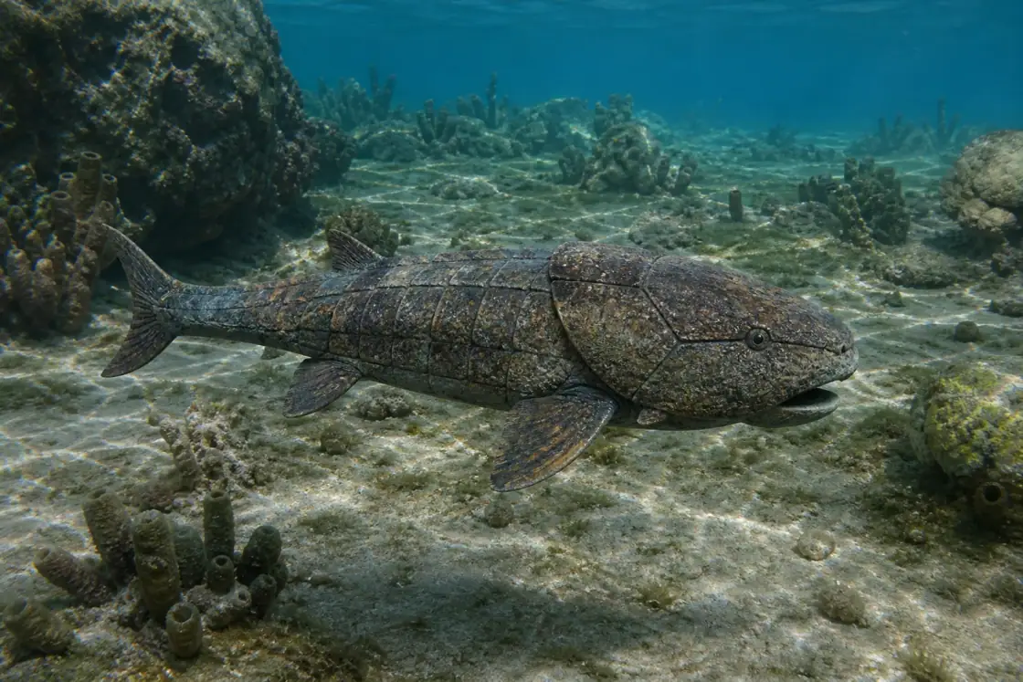 Entelognathus (Entelognathus primordialis) · scientific reconstruction