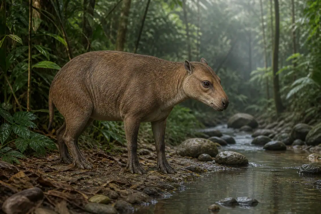 Hyrachyus (Hyrachyus modestus) · Reconstrucción original generada por IA