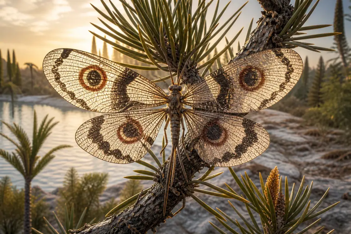 Haeckel's Kalligrammatid (Kalligramma haeckeli) · scientific reconstruction