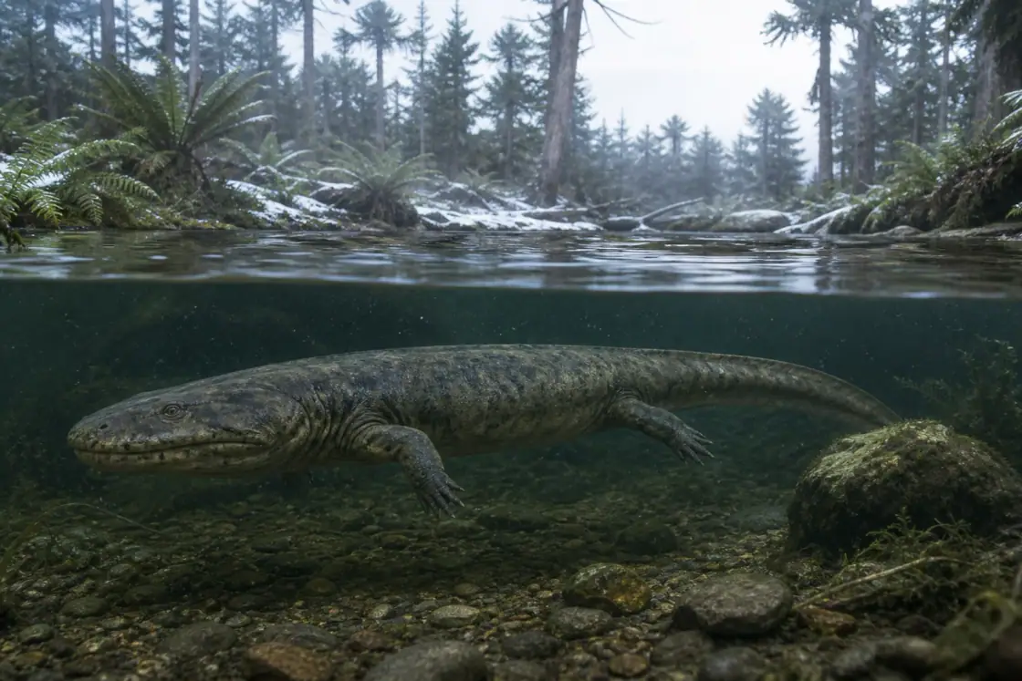 Koolasuchus (Koolasuchus cleelandi) · scientific reconstruction