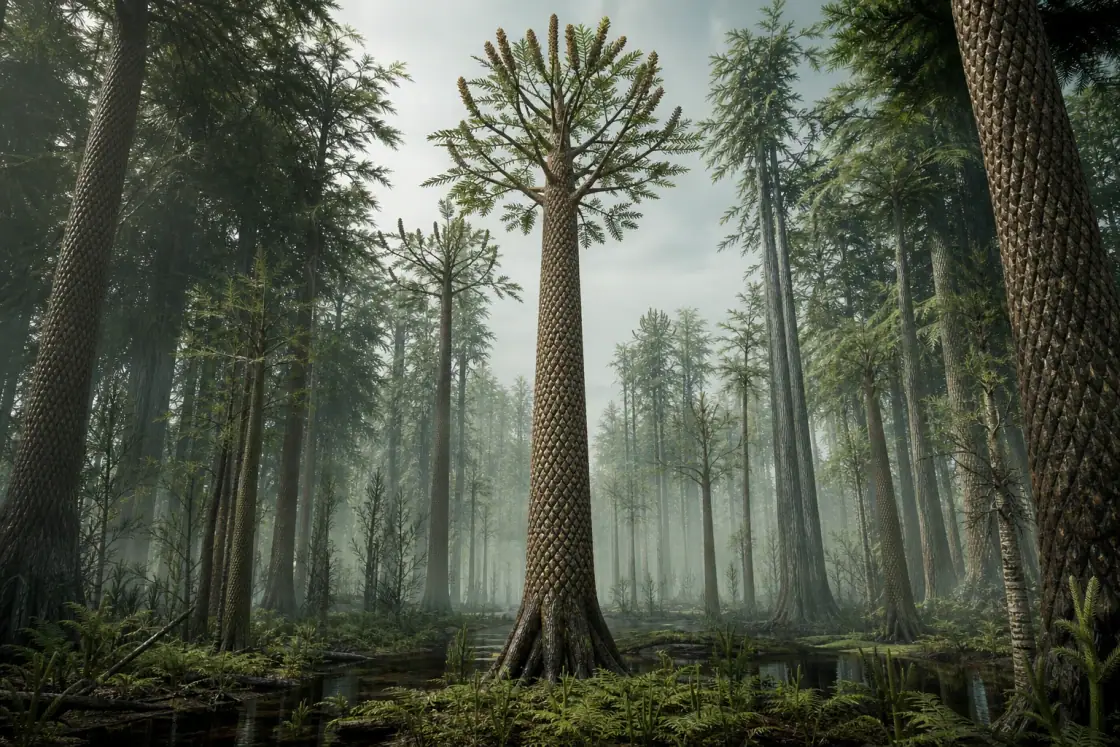Lepidodendron (Lepidodendron aculeatum) · scientific reconstruction