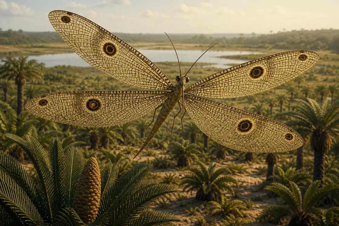 Adams's Giant Lacewing (Makarkinia adamsi) · scientific reconstruction