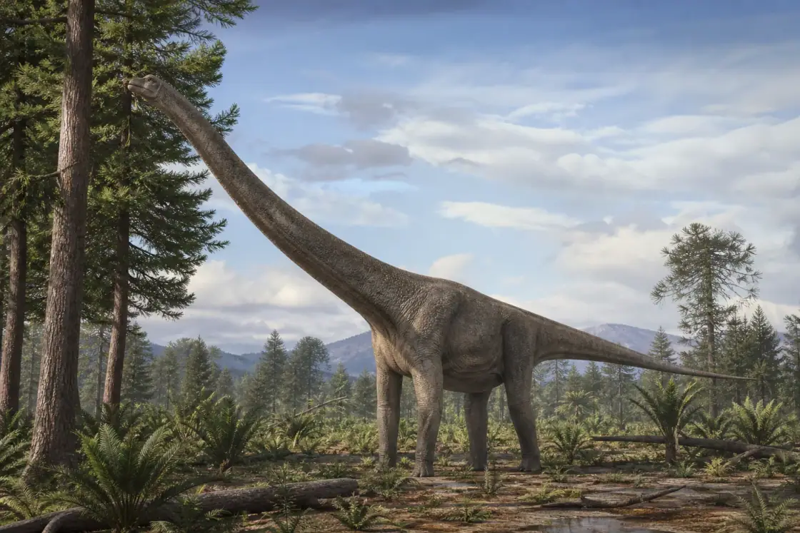 Mamenchisaurus (Mamenchisaurus hochuanensis) · scientific reconstruction