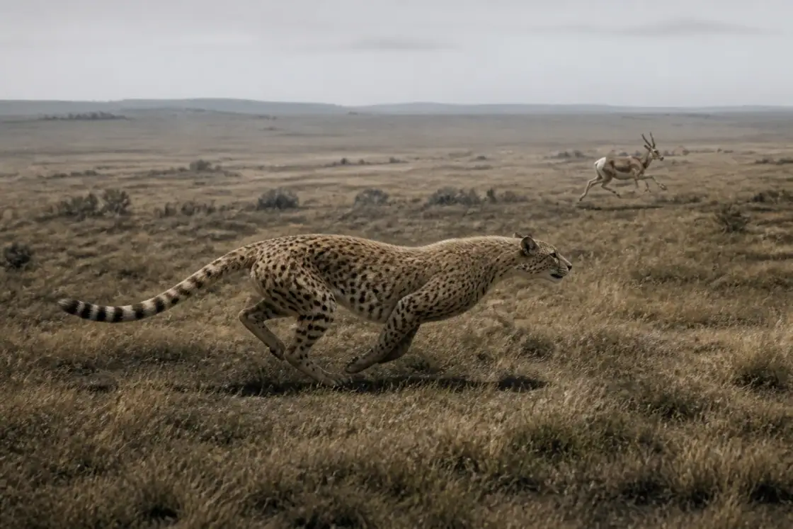 American cheetah (Miracinonyx trumani) · scientific reconstruction