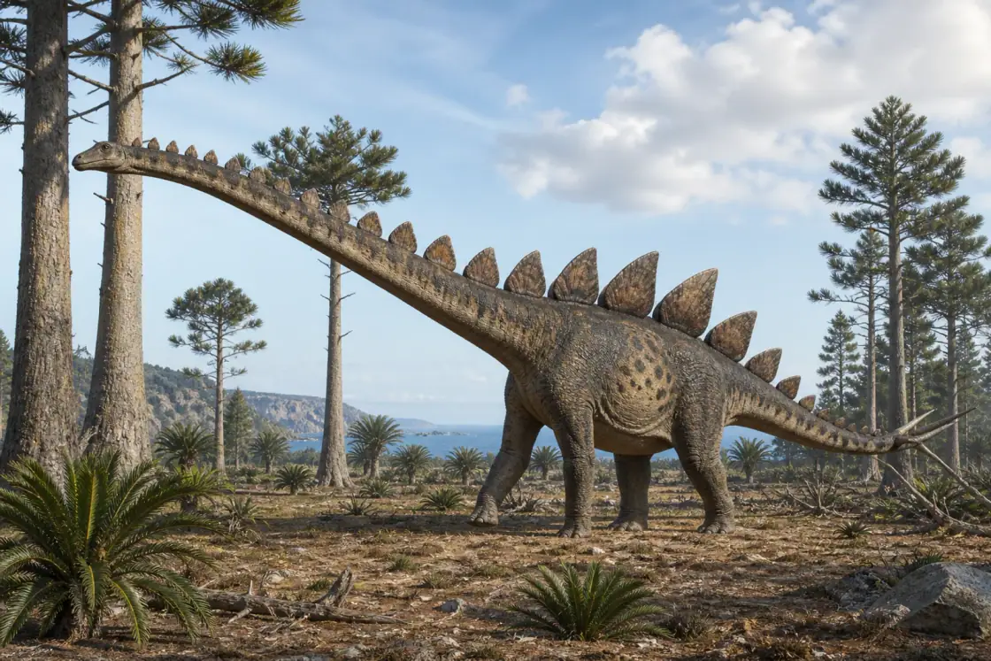 Miragaia longicollum (Miragaia longicollum) · Reconstrucción original generada por IA