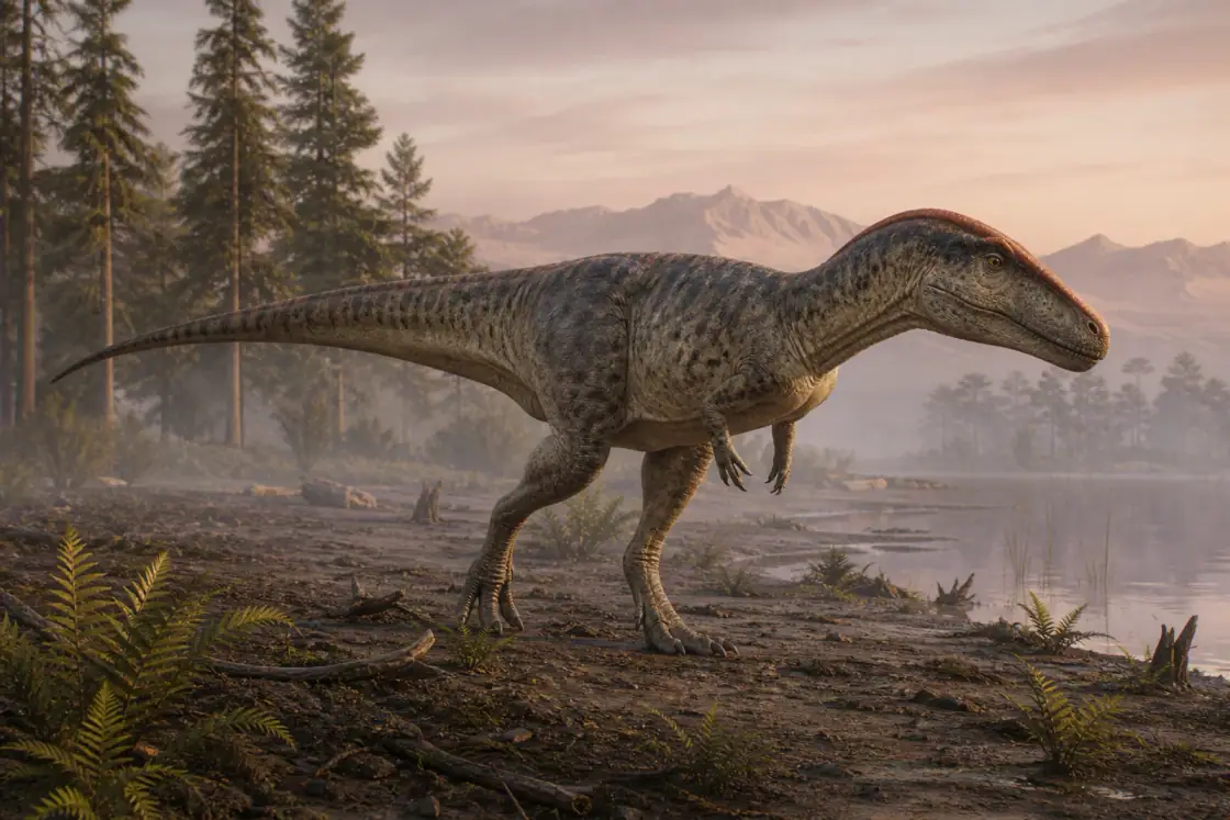 Monolophosaurus (Monolophosaurus jiangi) · scientific reconstruction