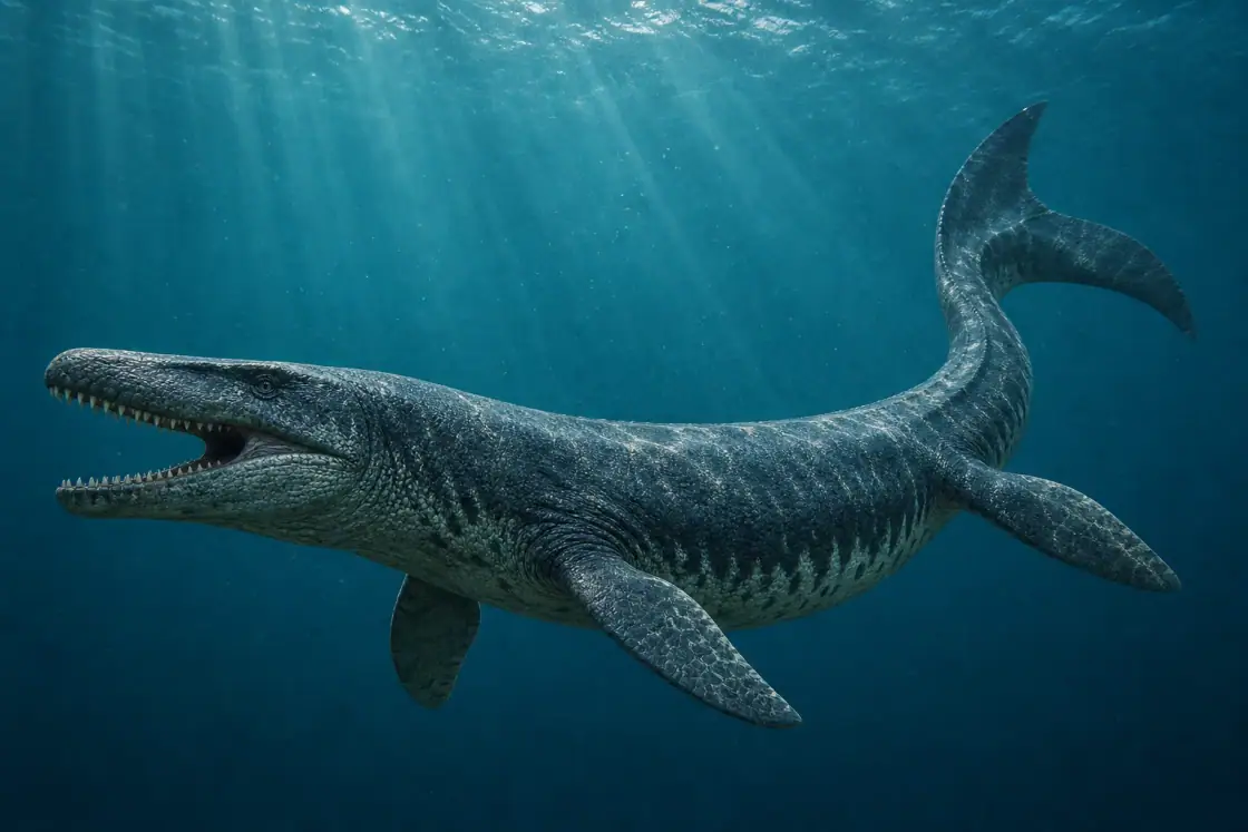 Mosasaurus (Mosasaurus hoffmannii) · scientific reconstruction