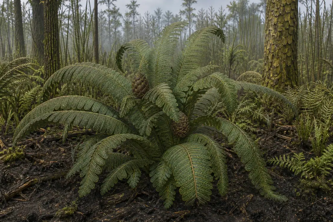Neuropteris (Neuropteris ovata) · scientific reconstruction