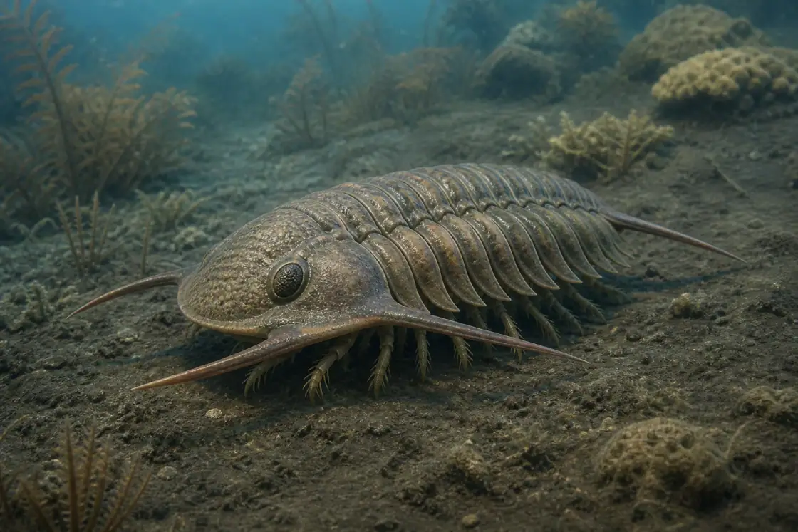 Olenoides (Olenoides serratus) · scientific reconstruction