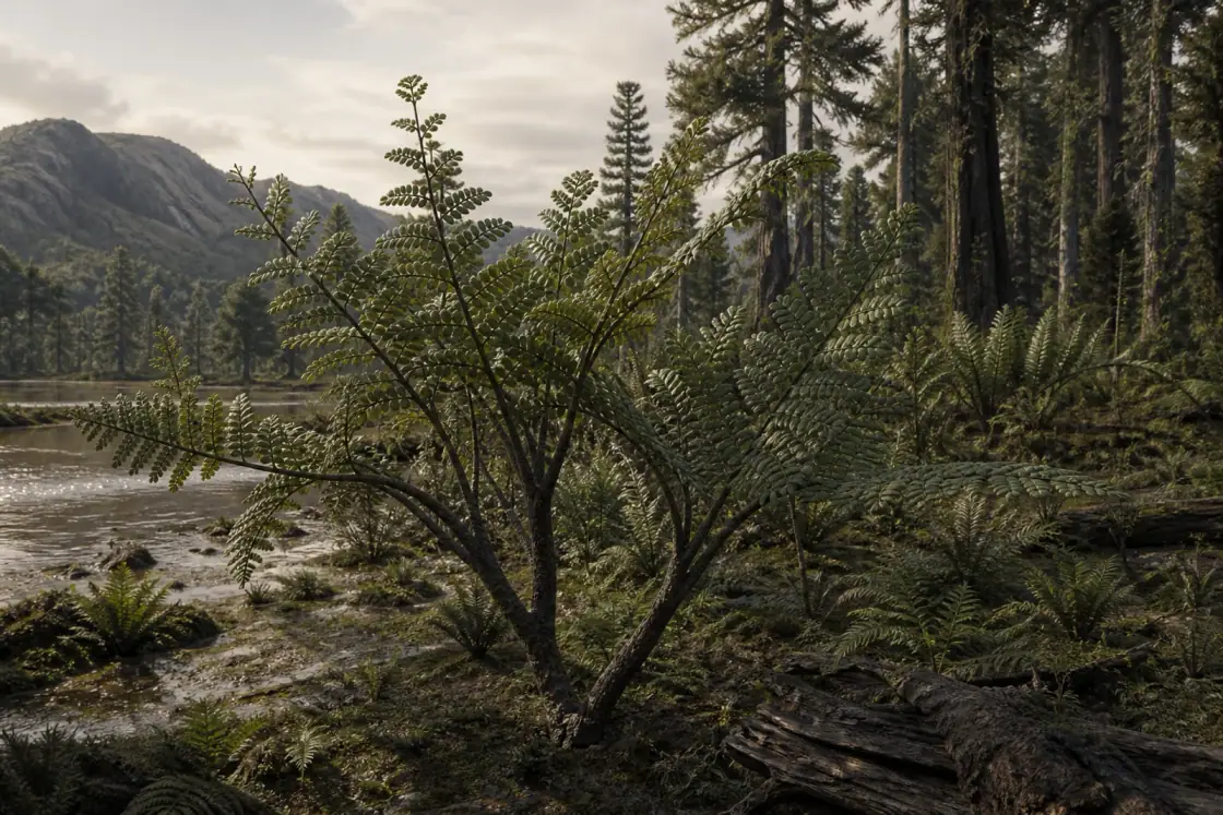 Pachypteris (Pachypteris gradinarui) · scientific reconstruction