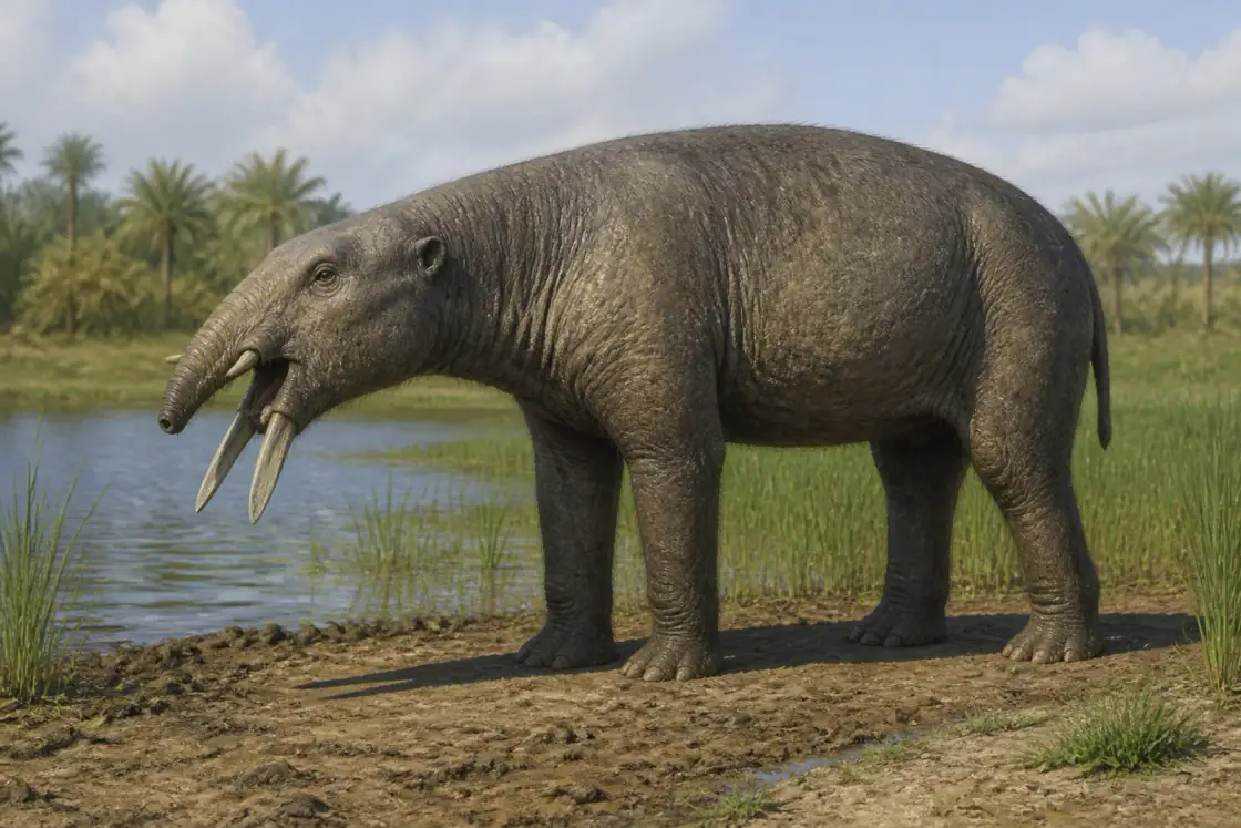 Palaeomastodon (Palaeomastodon beadnelli) · scientific reconstruction