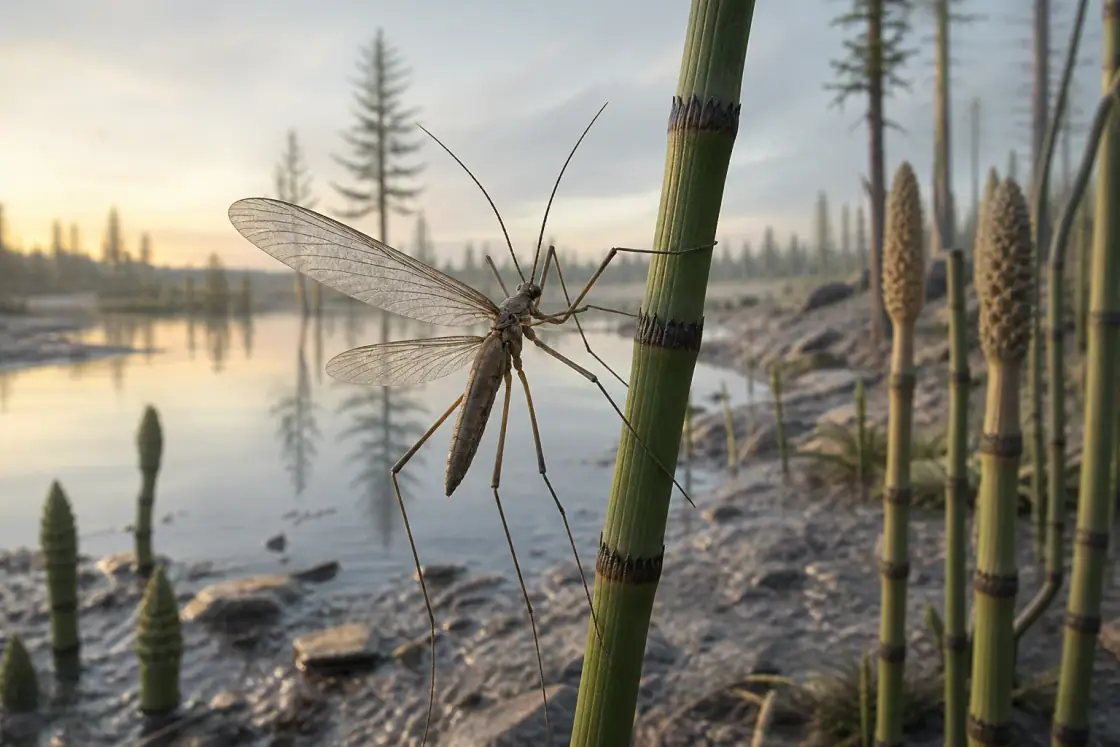 Permian Crane-fly Mimic (Permotipula patricia) · scientific reconstruction