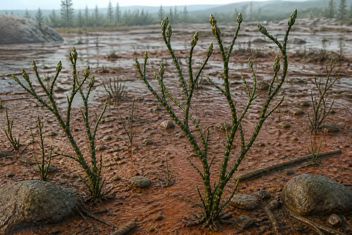 Psilophyton (Psilophyton dawsonii) · scientific reconstruction