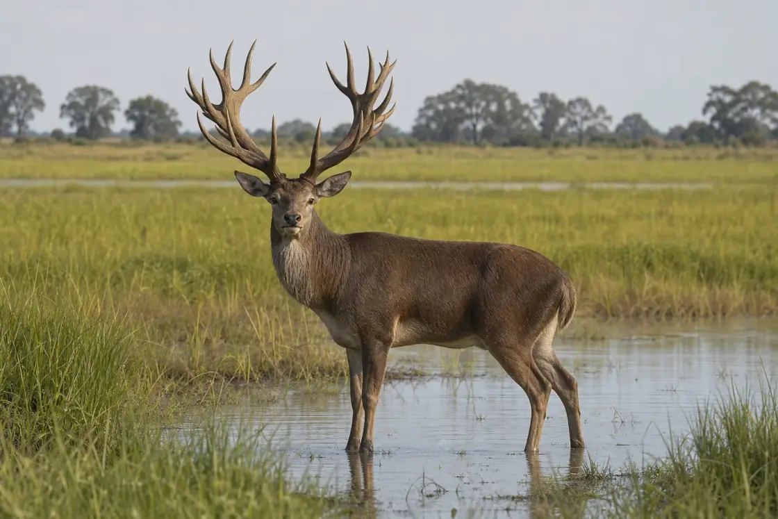 Schomburgk's deer (Rucervus schomburgki) · scientific reconstruction