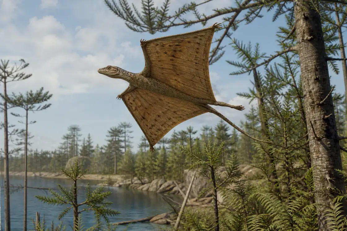 Sharovipteryx (Sharovipteryx mirabilis) · scientific reconstruction
