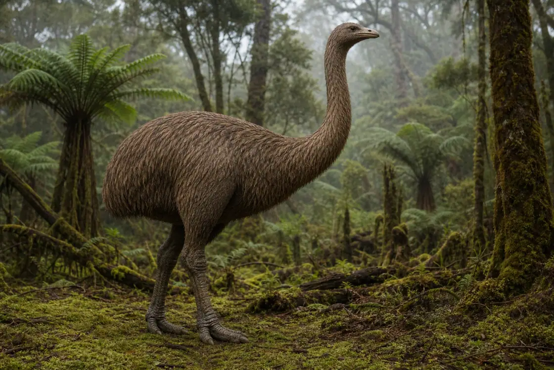 South Island Giant Moa (Dinornis robustus) · scientific reconstruction