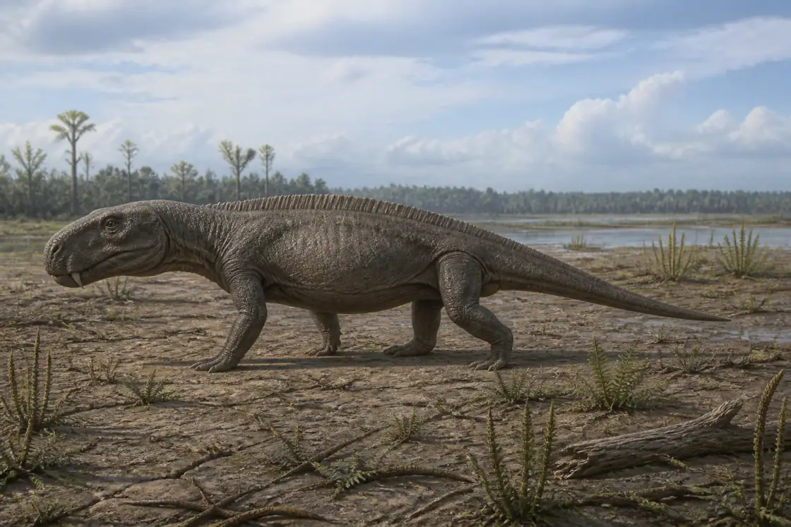 Sphenacodon (Sphenacodon ferox) · Reconstitution originale générée par IA