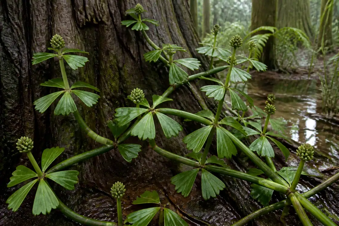 Sphenophyllum (Sphenophyllum emarginatum) · scientific reconstruction