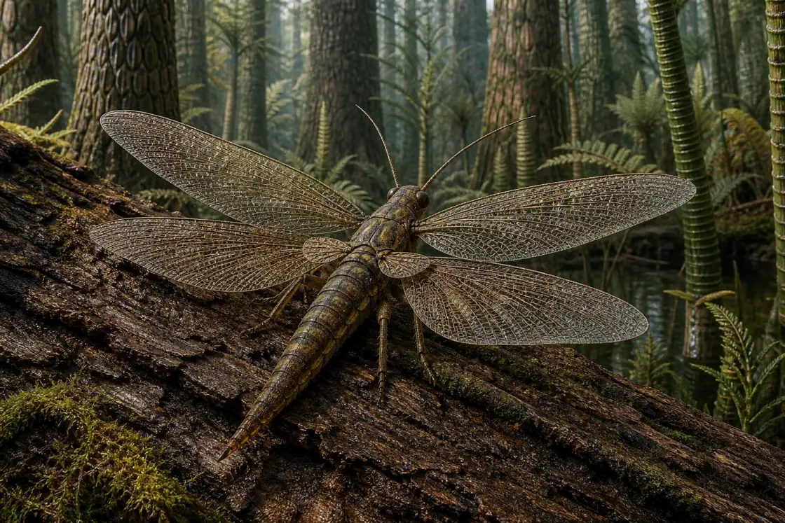 Lobed Stenodictya (Stenodictya lobata) · scientific reconstruction