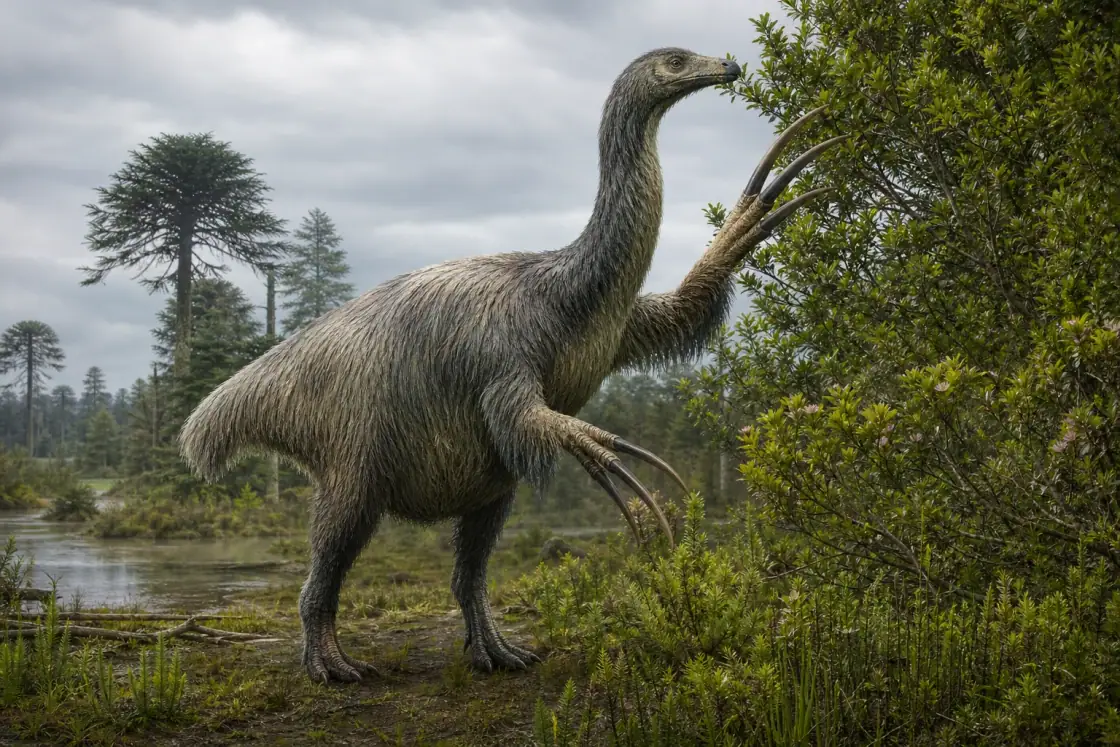 Therizinosaurus (Therizinosaurus cheloniformis) · scientific reconstruction