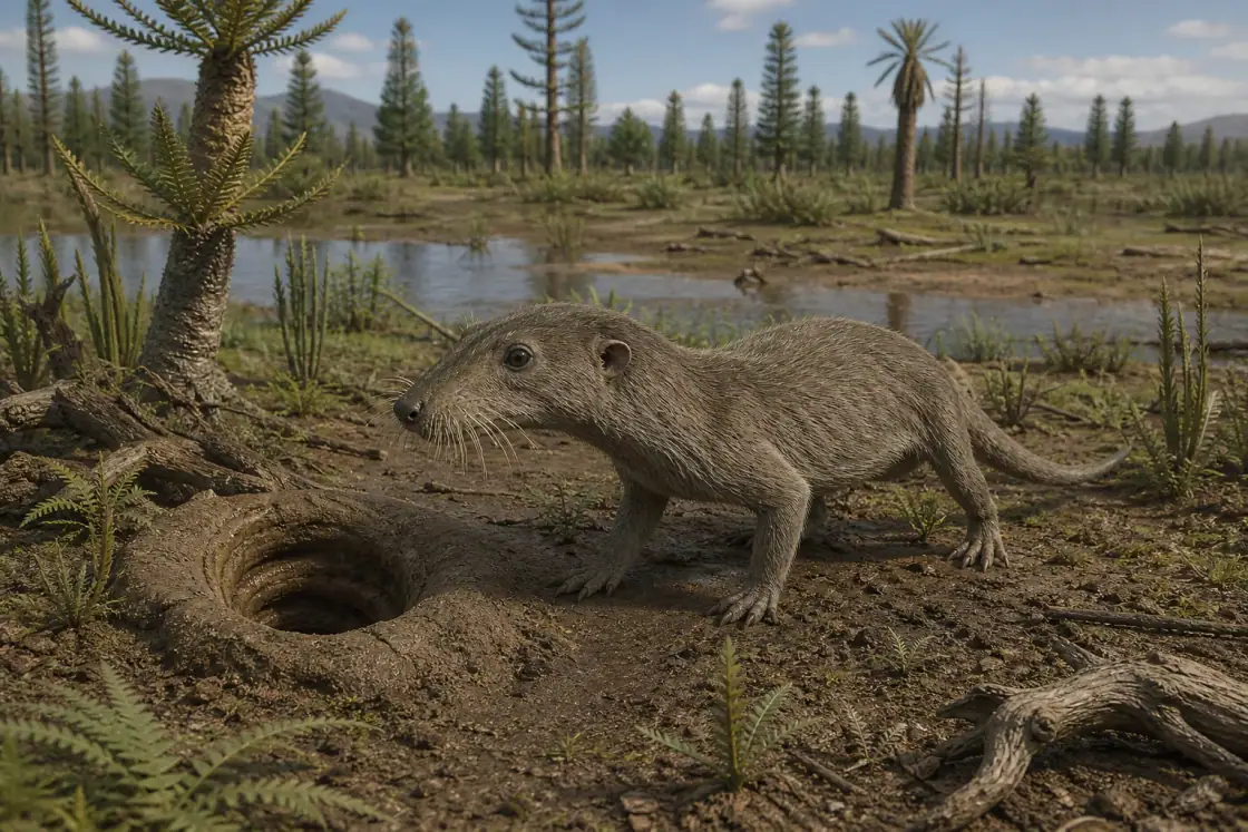 Thrinaxodon (Thrinaxodon liorhinus) · scientific reconstruction