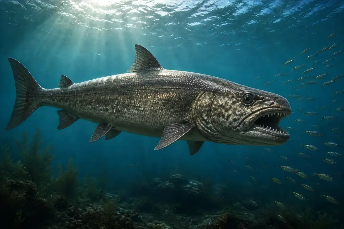 Xiphactinus (Xiphactinus audax) · scientific reconstruction