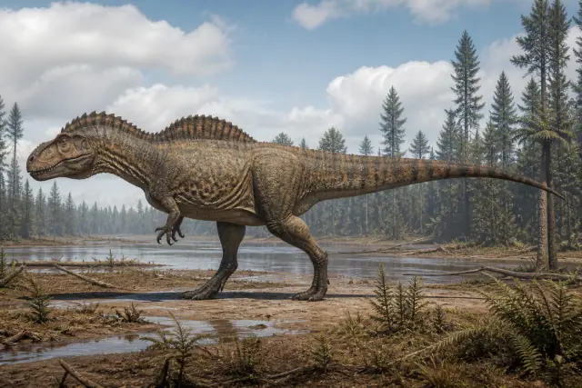 Acrocanthosaurus (Acrocanthosaurus atokensis) · scientific reconstruction