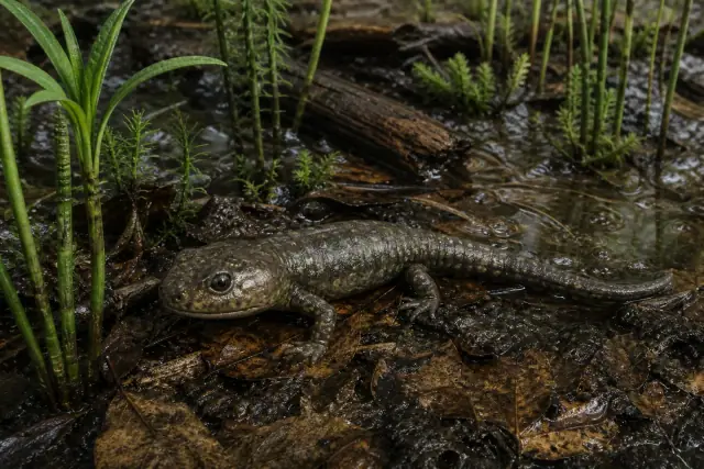 Amphibamus (Amphibamus grandiceps) · scientific reconstruction