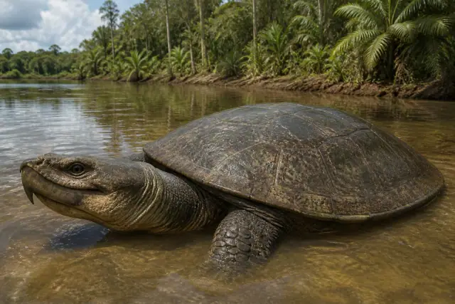 Carbonemys (Carbonemys cofrinii) · scientific reconstruction