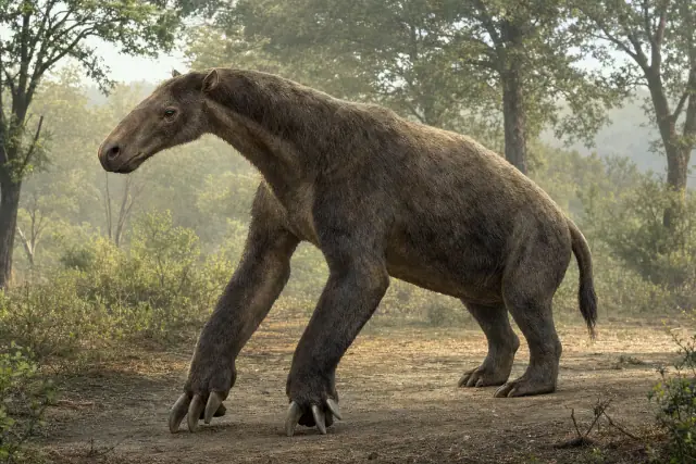 Chalicotherium (Chalicotherium goldfussi) · scientific reconstruction