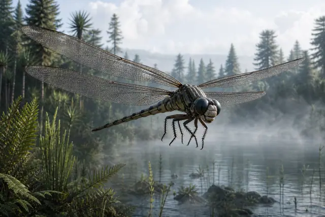 Magnificent Liassic Damsel-dragonfly · scientific reconstruction