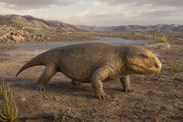Moschops (Moschops capensis) · scientific reconstruction