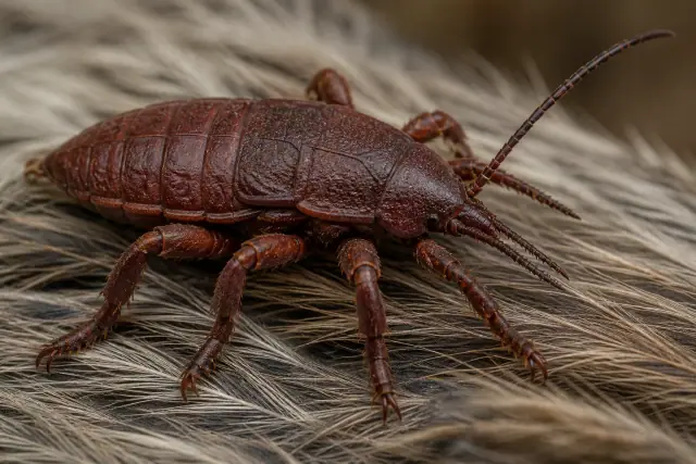 Jurassic Flea-like Ectoparasite · scientific reconstruction